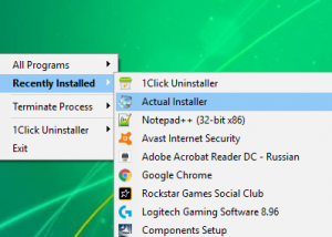 software - 1Click Uninstaller 3.0 screenshot