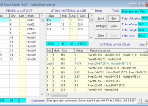 1D Stock Cutter screenshot