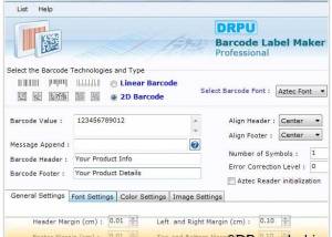 software - 2D Barcode 7.3.0.1 screenshot