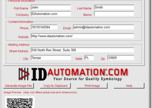 Linear + 2D Barcode Image Generator screenshot