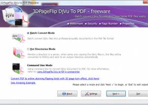 software - 3DPageFlip Djvu to PDF - freeware 2.0 screenshot