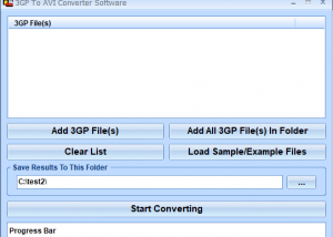 3GP To AVI Converter Software screenshot