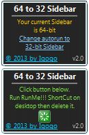 software - 64 to 32 Sidebar 2.3 screenshot