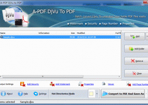 software - A-PDF DJVU to PDF 3.9 screenshot