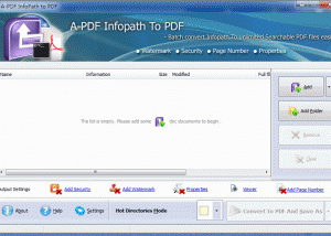 A-PDF InfoPath to PDF screenshot