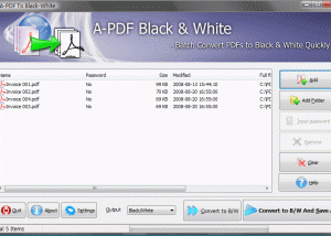 A-PDF to Black/White screenshot