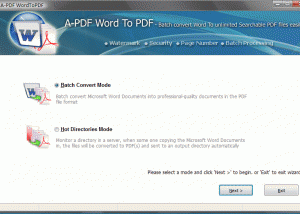 A-PDF Word to PDF screenshot