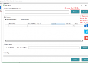 A2Z Migrations for PST to Office 365 screenshot