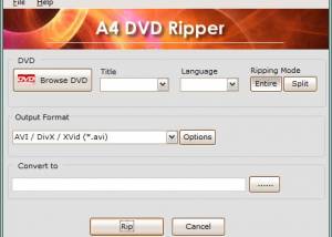A4 DVD Ripper screenshot