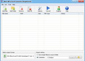 software - Abex All to Excel Converter 4.5 screenshot