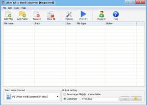 software - Abex All to Word Converter 4.5 screenshot