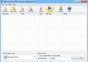 Abex Excel to HTML Converter screenshot