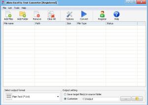 software - Abex Excel to Text Converter 4.5 screenshot