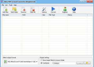 software - Abex PDF to Excel Converter 4.5 screenshot