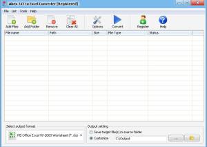 software - Abex TXT to Excel Converter 4.5 screenshot