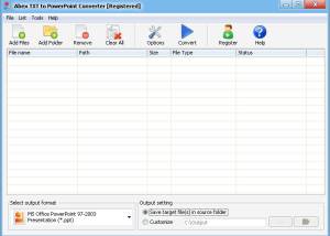 software - Abex TXT to PowerPoint Converter 4.5 screenshot