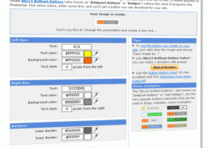 software - ACA 80x15 Brilliant Button Maker 3.00 screenshot