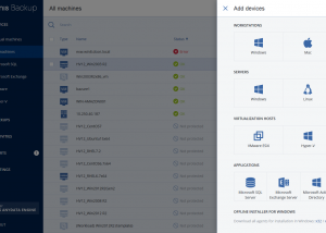 Acronis Backup Windows Server Essentials screenshot