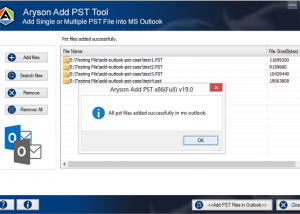 software - Add PST File to MS Outlook 19.0 screenshot