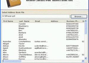 software - Address Book Recovery 2.2 screenshot