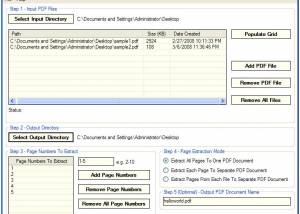 software - Advanced Batch PDF Page Extractor 1.10 screenshot