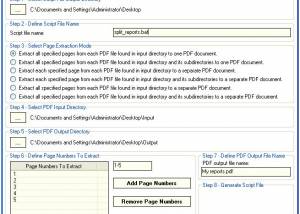 Advanced Command Line PDF Splitter screenshot