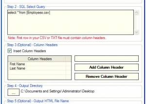 software - Advanced CSV To HTML Table Converter 1.8 screenshot