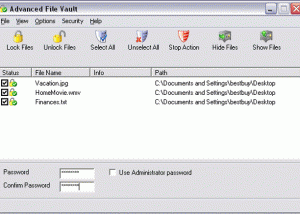 Advanced File Vault screenshot