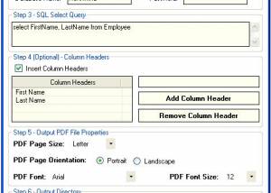 software - Advanced SQL To PDF Table Converter 1.7 screenshot