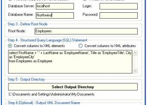 software - Advanced SQL To XML Query 1.7 screenshot