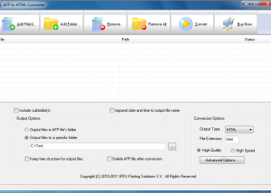 software - AFP to HTML Converter 3.02 screenshot