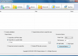 software - AFP to Text Converter 3.02 screenshot