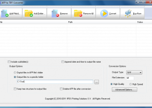 software - AFP to TIFF Converter 3.02 screenshot