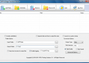 AFP2Image Transform Server screenshot