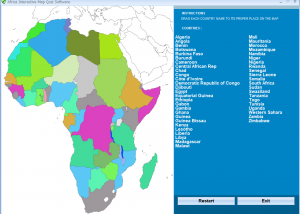 Africa Interactive Map Quiz Software screenshot