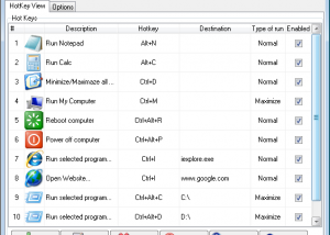 software - AgataSoft HotKey Manager 1.4 screenshot