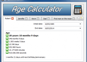 Age Calculator .Net screenshot