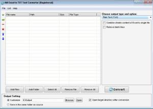 software - Ailt Excel to TXT Text Converter 7.1 screenshot