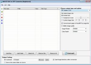 Ailt RTF DOC to TIFF Converter screenshot