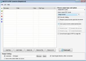software - Ailt RTF to PDF Converter 7.1 screenshot