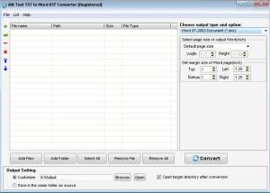 software - Ailt Text TXT to Word RTF Converter 7.1 screenshot