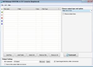 software - Ailt WebPage HTM HTML to TXT Converter 7.1 screenshot