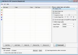 software - Ailt Word to TIFF Converter 7.1 screenshot