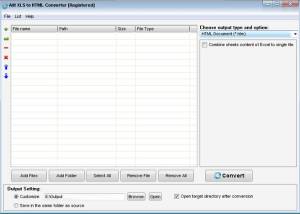 software - Ailt XLS to HTML Converter 7.1 screenshot