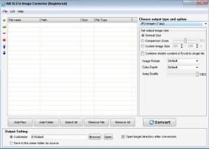 software - Ailt XLS to Image Converter 7.1 screenshot