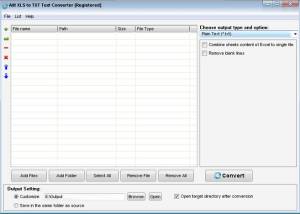 software - Ailt XLS to TXT Text Converter 7.1 screenshot