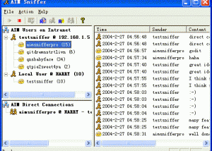 AIM Sniffer screenshot
