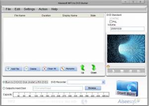 Aiseesoft MP3 to DVD Burner screenshot