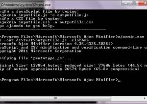 Ajax Minifier screenshot