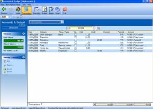 AlauxSoft Accounts and Budget Freeware screenshot